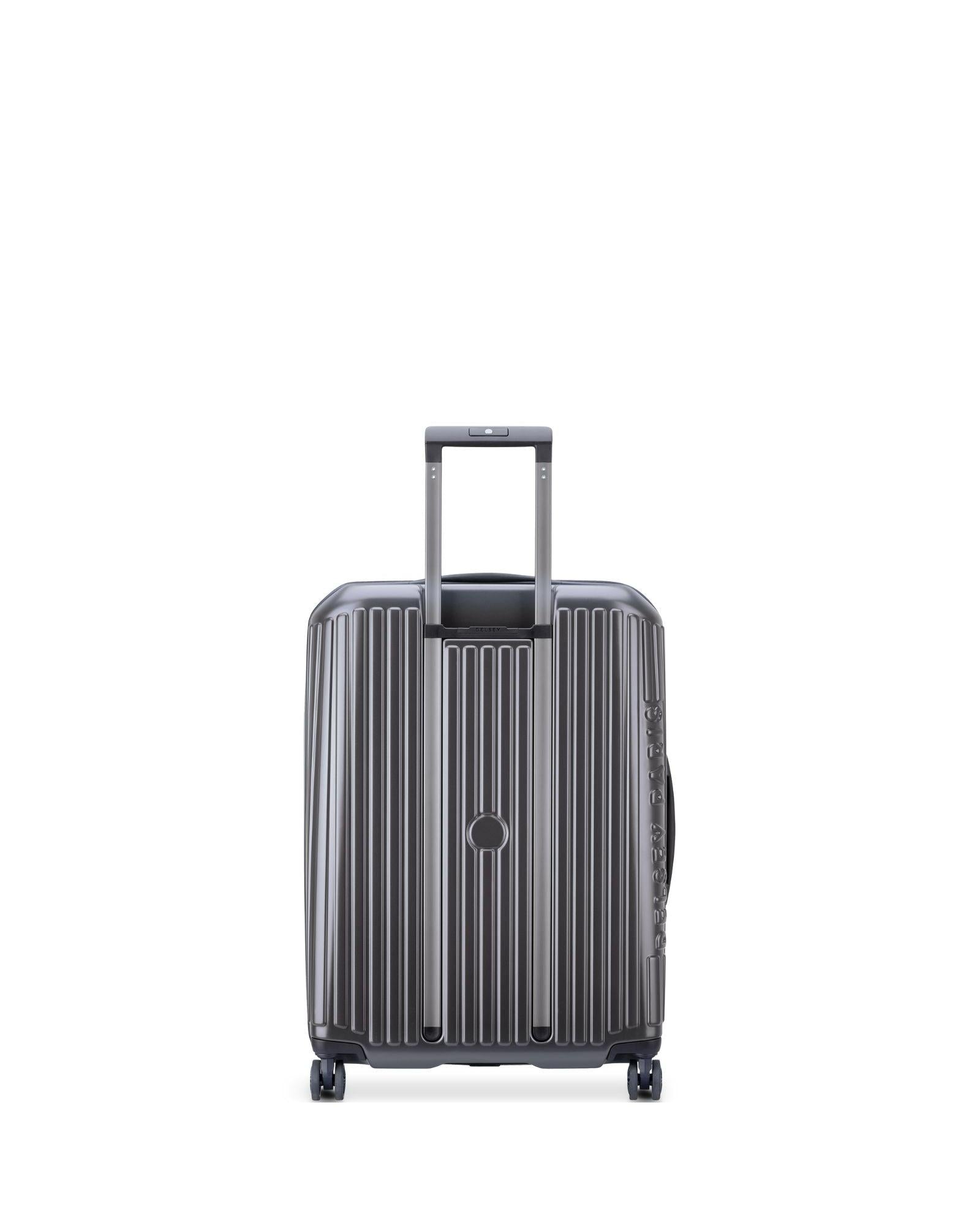 Delsey Securitime Hardside Top Opening Carry-On Spinner Suitcase - 55cm - Anthracite Back Image 4