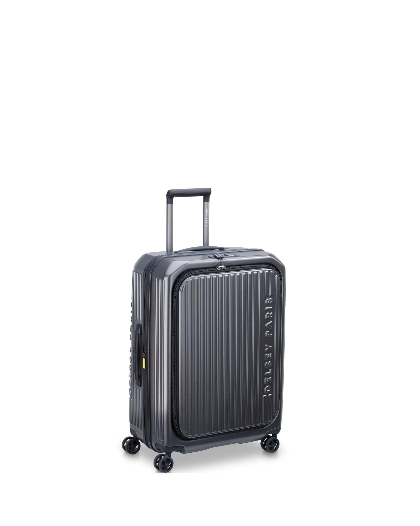Delsey Securitime Hardside Top Opening Carry-On Spinner Suitcase - 55cm - Anthracite Front Left Image 1