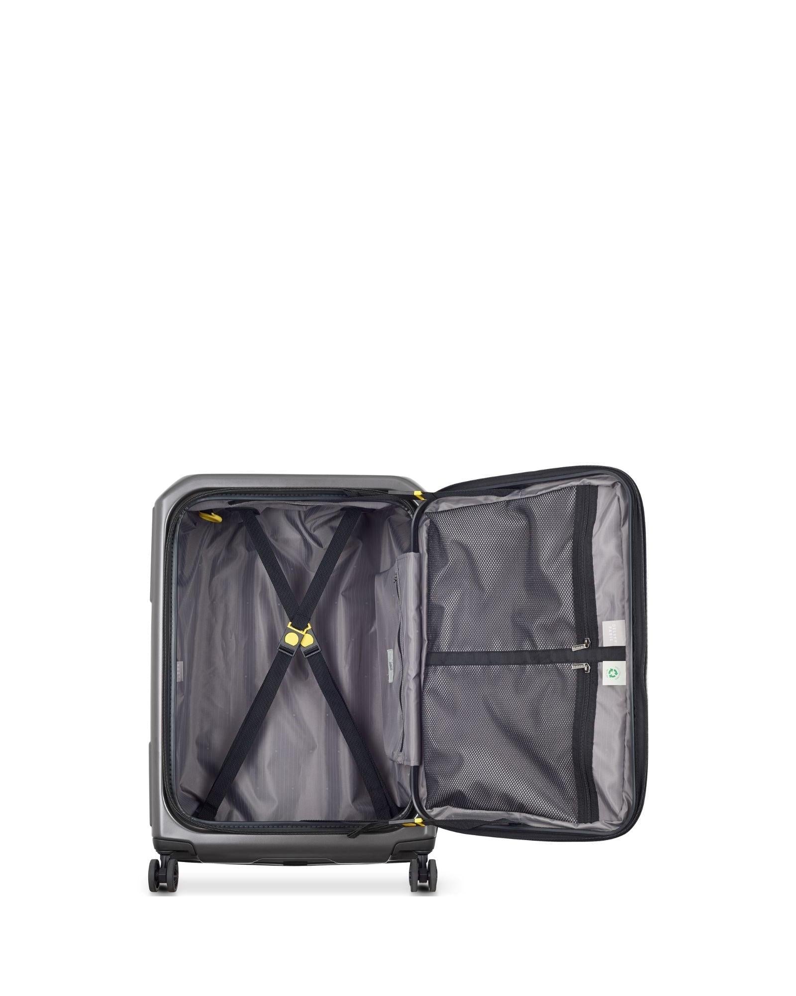 Delsey Securitime Hardside Top Opening Carry-On Spinner Suitcase - 55cm - Anthracite Interior Image 8