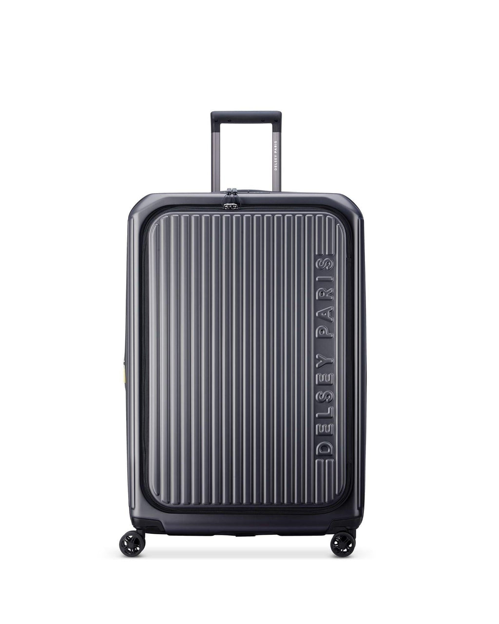 Delsey Securitime Hardside Top Opening Large Spinner Suitcase - 77cm - Anthracite Front Image 3