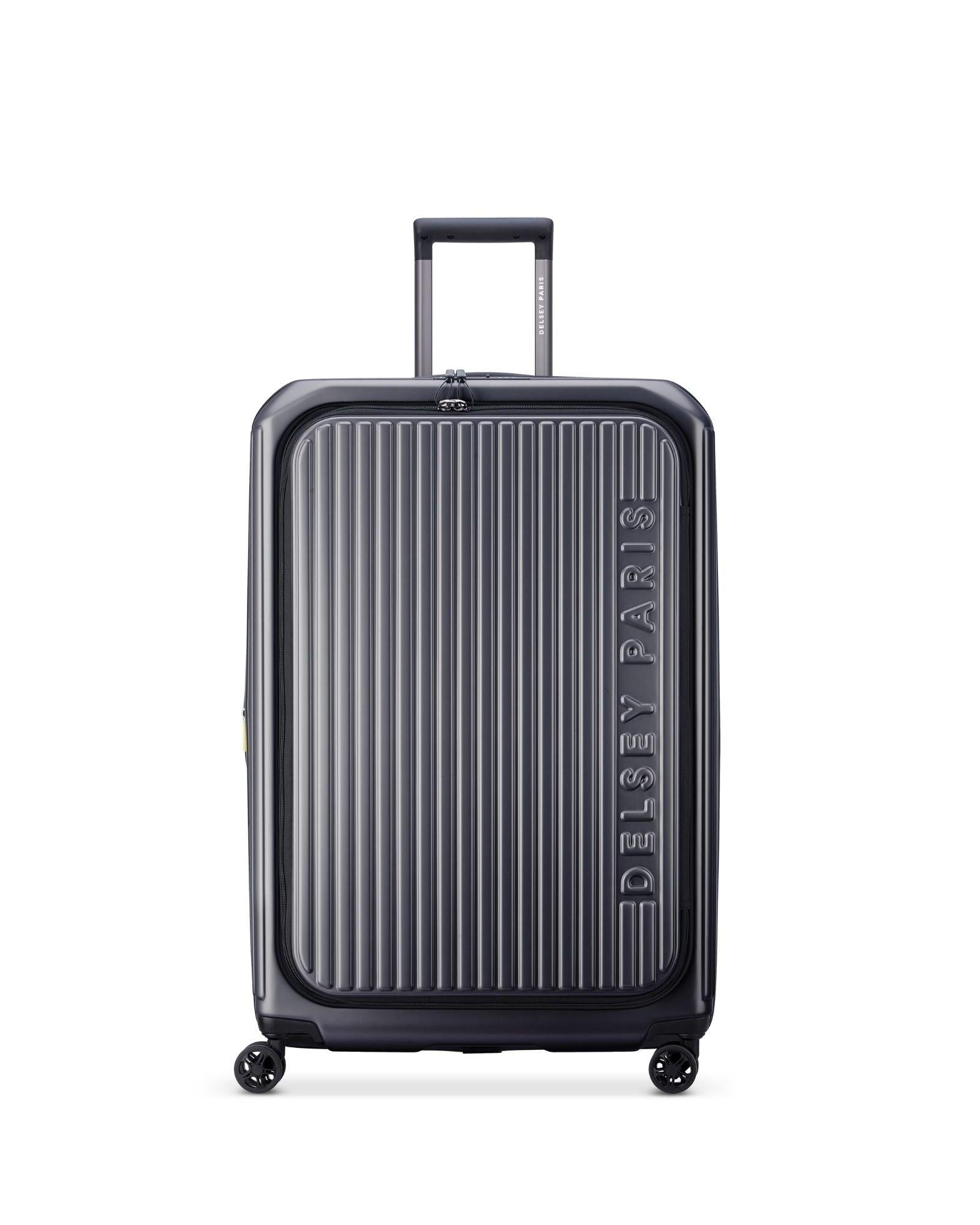 Delsey Securitime Hardside Top Opening Large Spinner Suitcase - 77cm - Anthracite Front Image 3