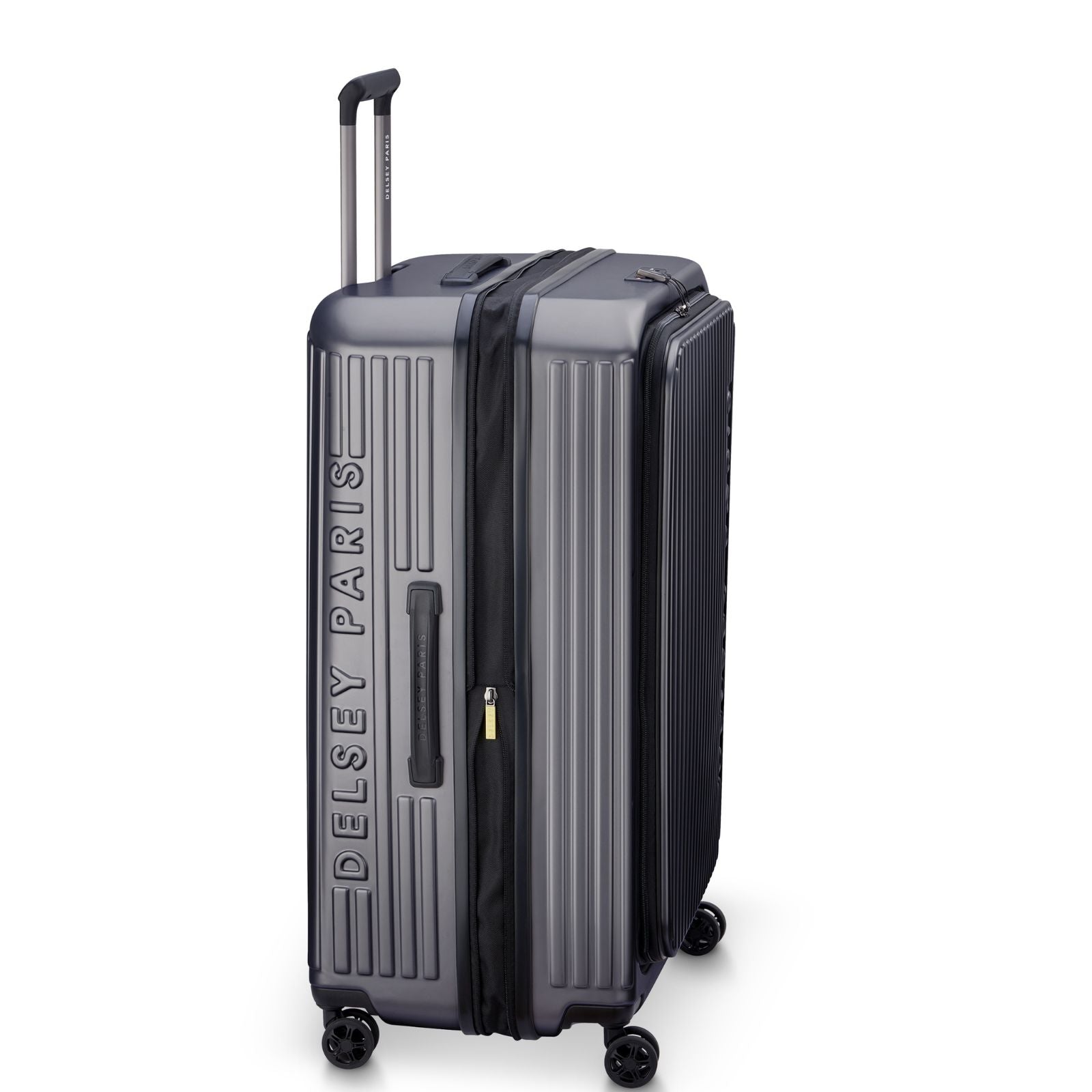 Delsey Securitime Hardside Top Opening Large Spinner Suitcase - 77cm - Anthracite