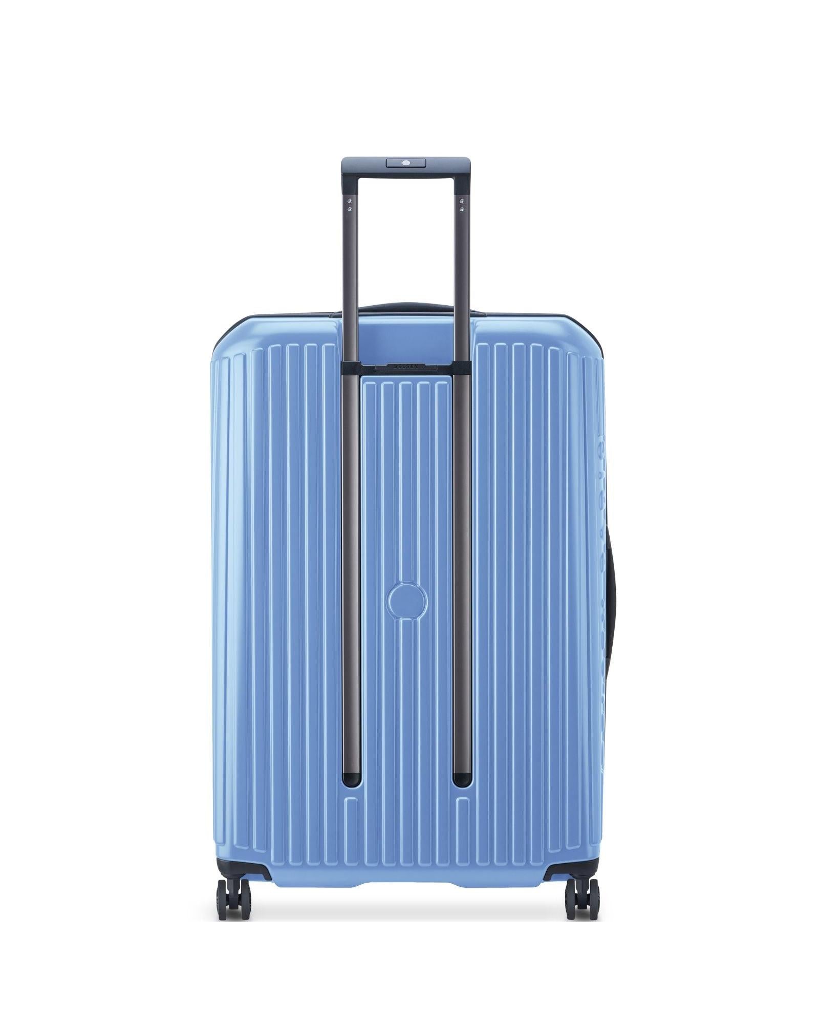 Delsey Securitime Hardside Top Opening Large Spinner Suitcase - 77cm - Lavender Blue Back Image 4