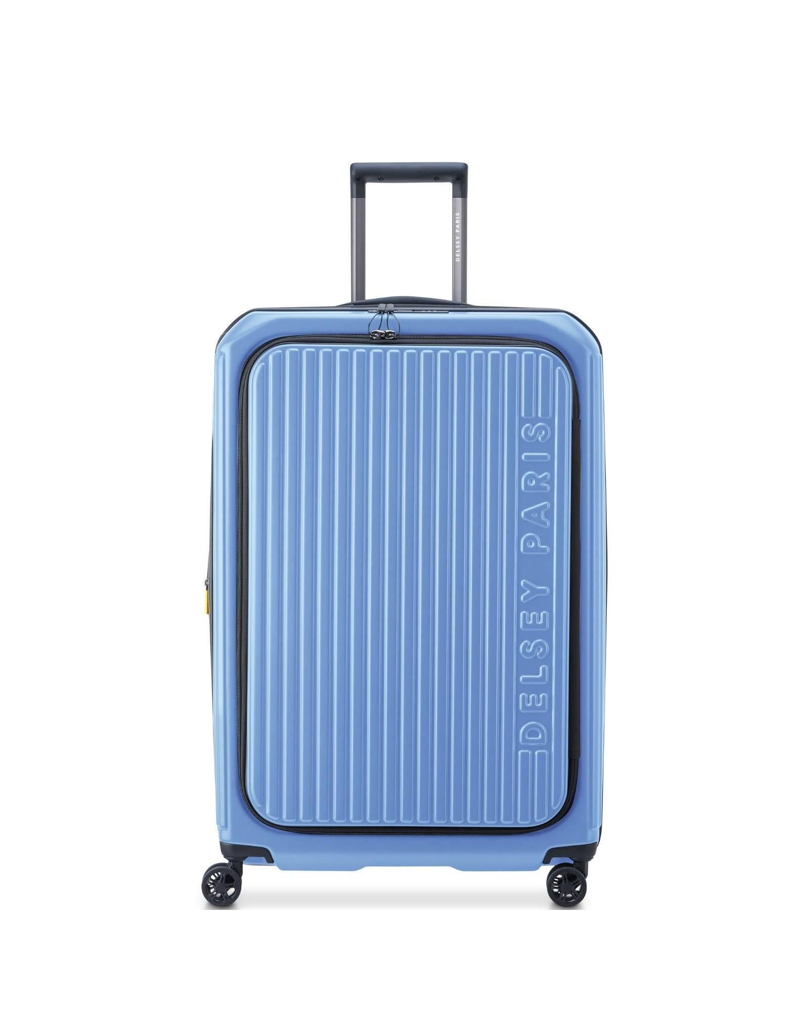 Delsey Securitime Hardside Top Opening Large Spinner Suitcase - 77cm - Lavender Blue Front Image 3