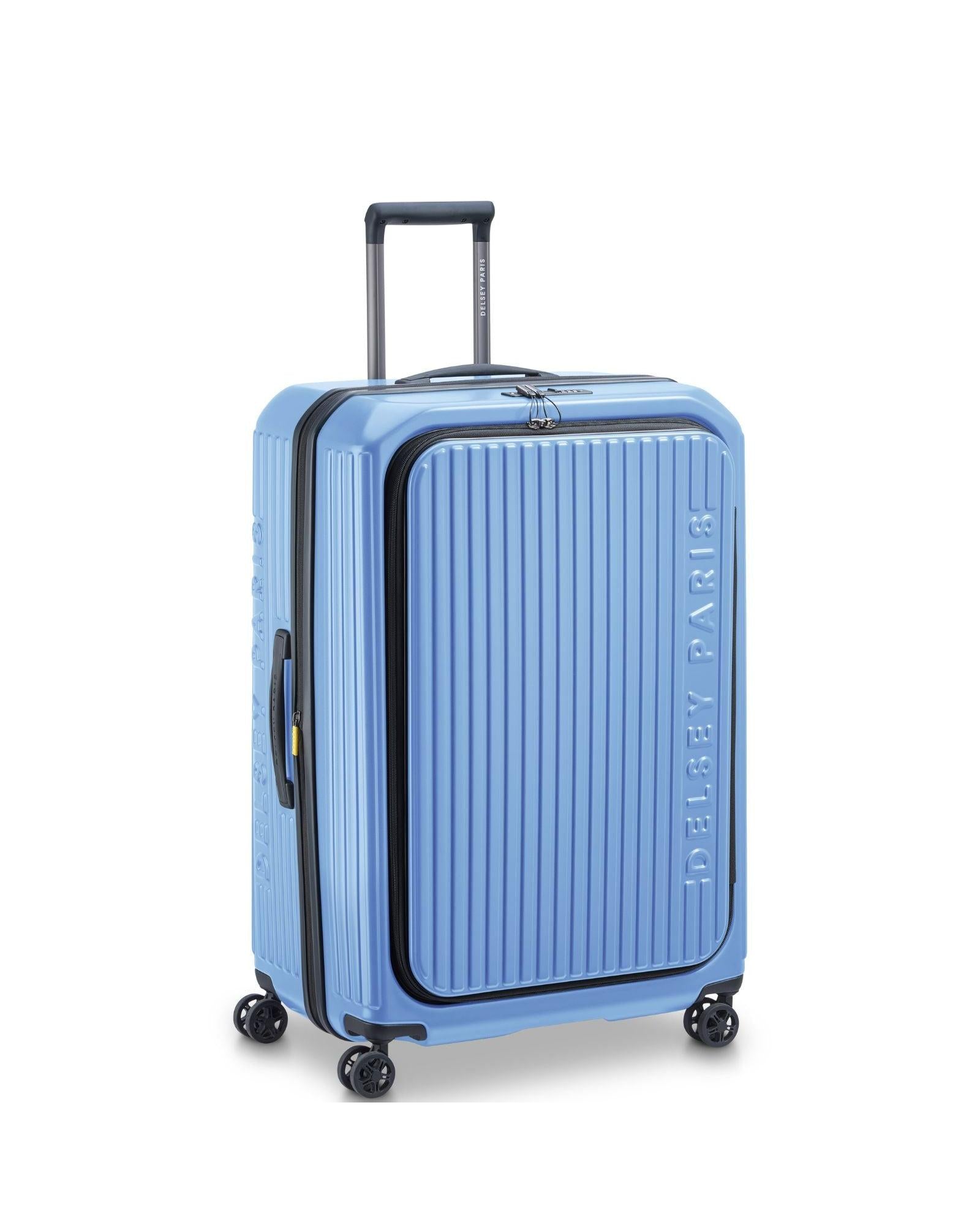 Delsey Securitime Hardside Top Opening Large Spinner Suitcase - 77cm - Lavender Blue Front Left Image 1