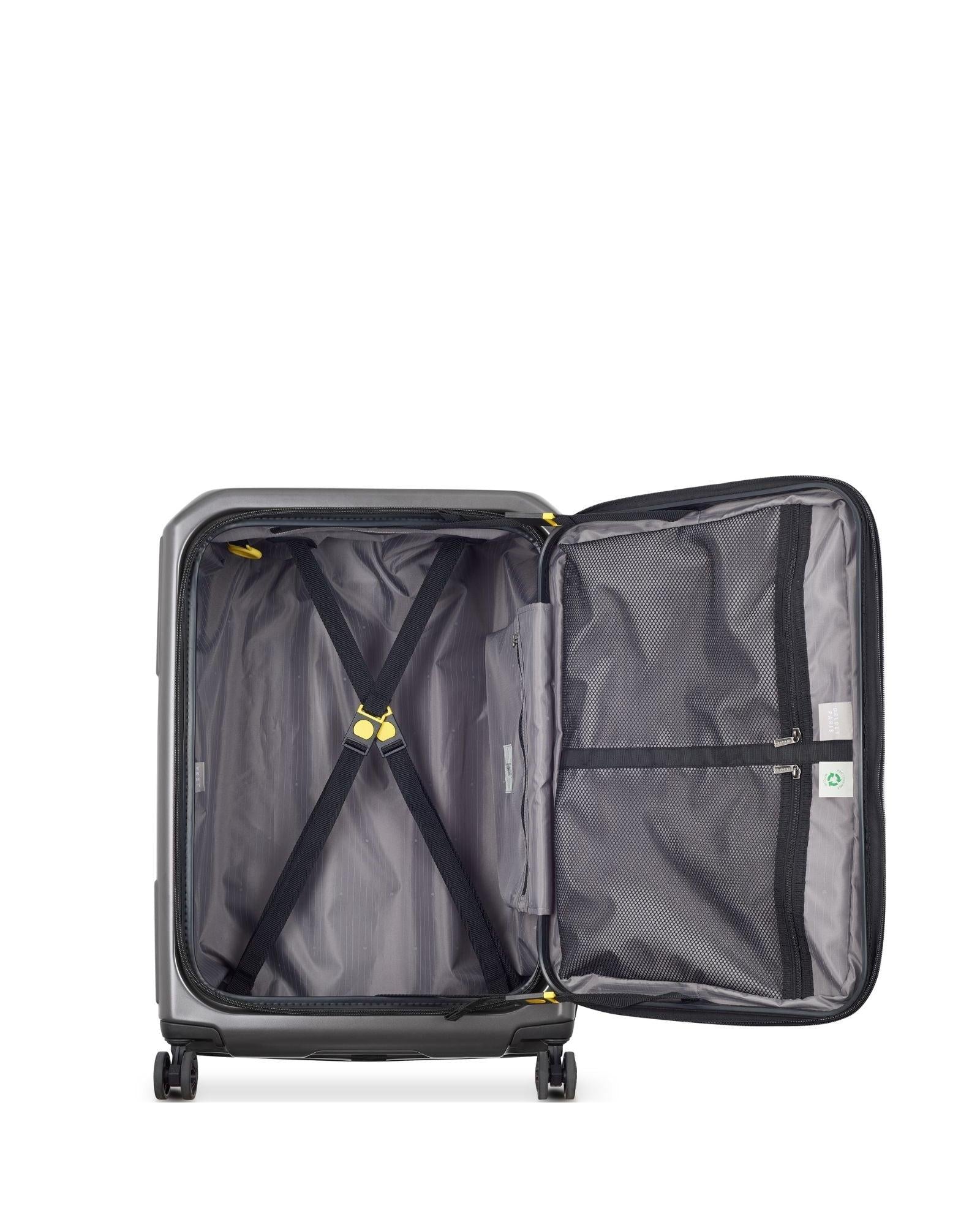 Delsey Securitime Hardside Top Opening Medium Spinner Suitcase - 66cm - Anthracite Interior Image 8