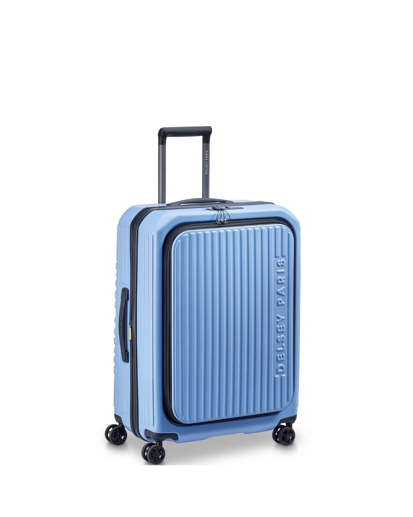 Delsey Securitime Hardside Top Opening Medium Spinner Suitcase - 66cm - Lavender Blue Front Left Image 1
