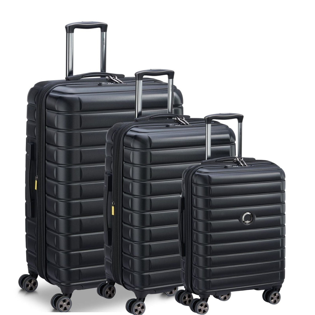 Delsey Shadow 5.0 Hardside 3-Piece Spinner Luggage Set - Black