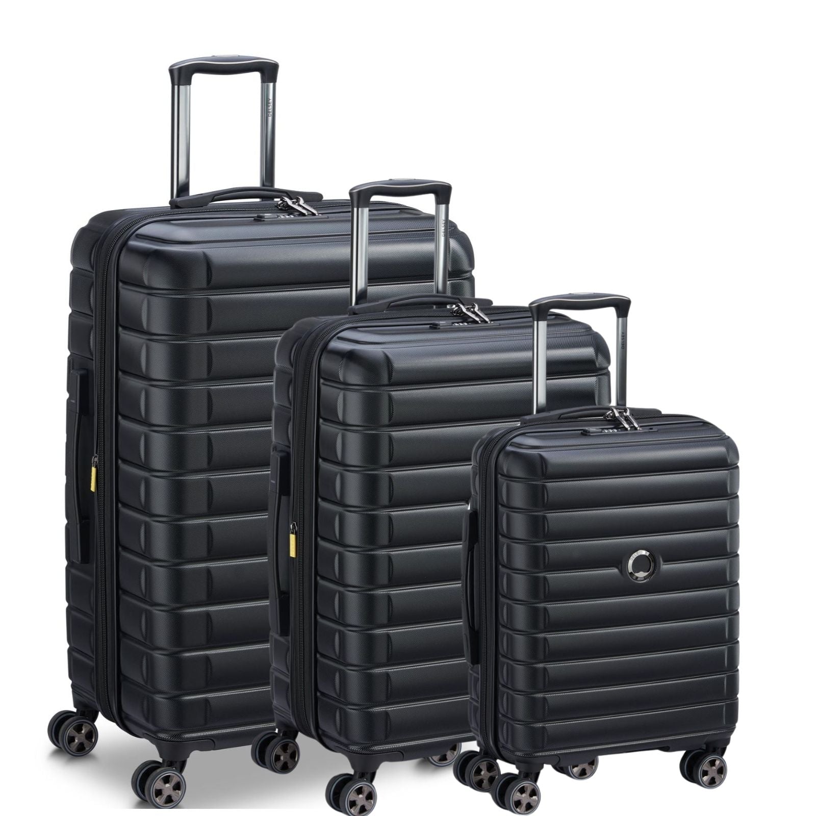 Delsey Shadow 5.0 Hardside 3-Piece Spinner Luggage Set - Black