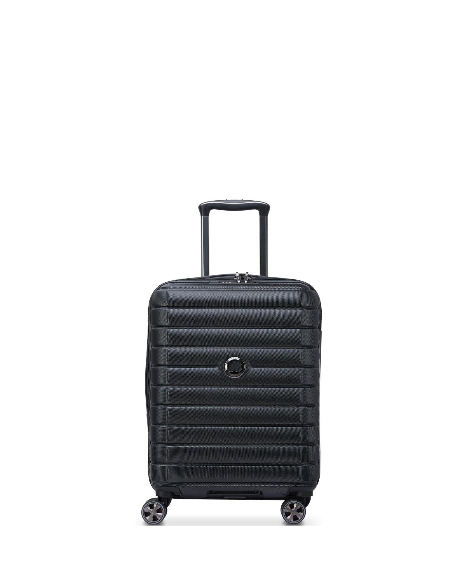 Delsey Shadow 5.0 Hardside Carry-On Spinner Suitcase - 55cm - Black Front Image 2