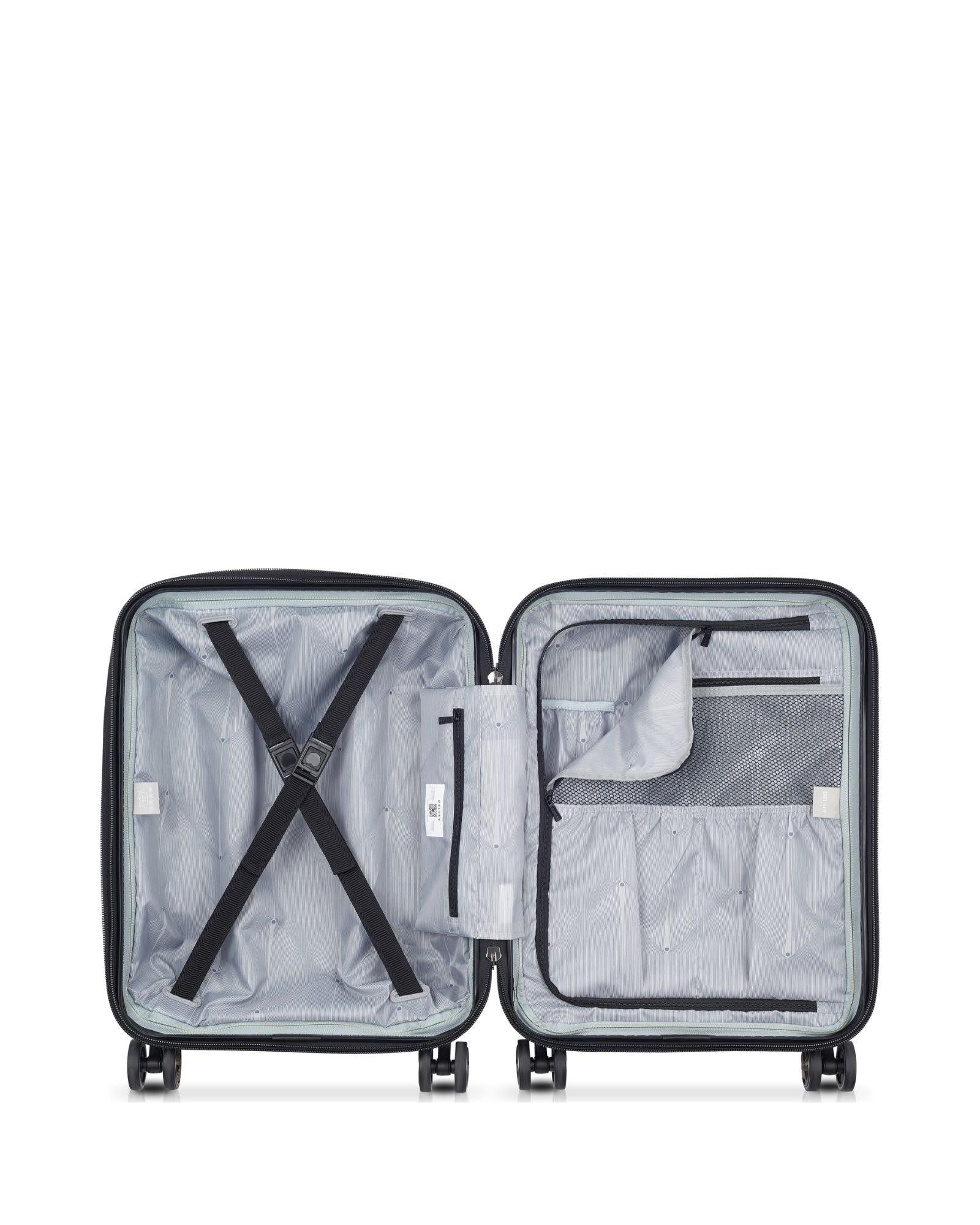 Delsey Shadow 5.0 Hardside Carry-On Spinner Suitcase - 55cm - Black Interior Image 3