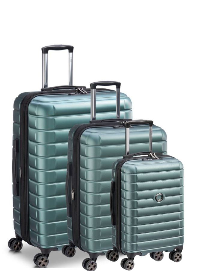 Delsey Shadow 5.0 Hardside 3-Piece Spinner Luggage Set - Green