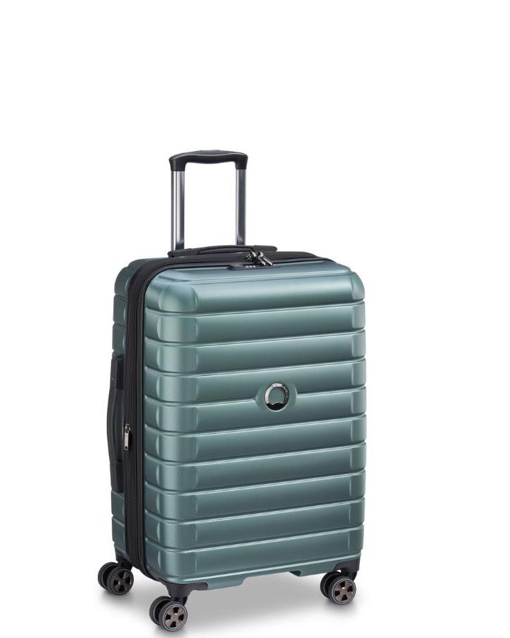 Delsey Shadow 5.0 Hardside Medium Spinner Suitcase - 66cm - Green Front Left Image 1