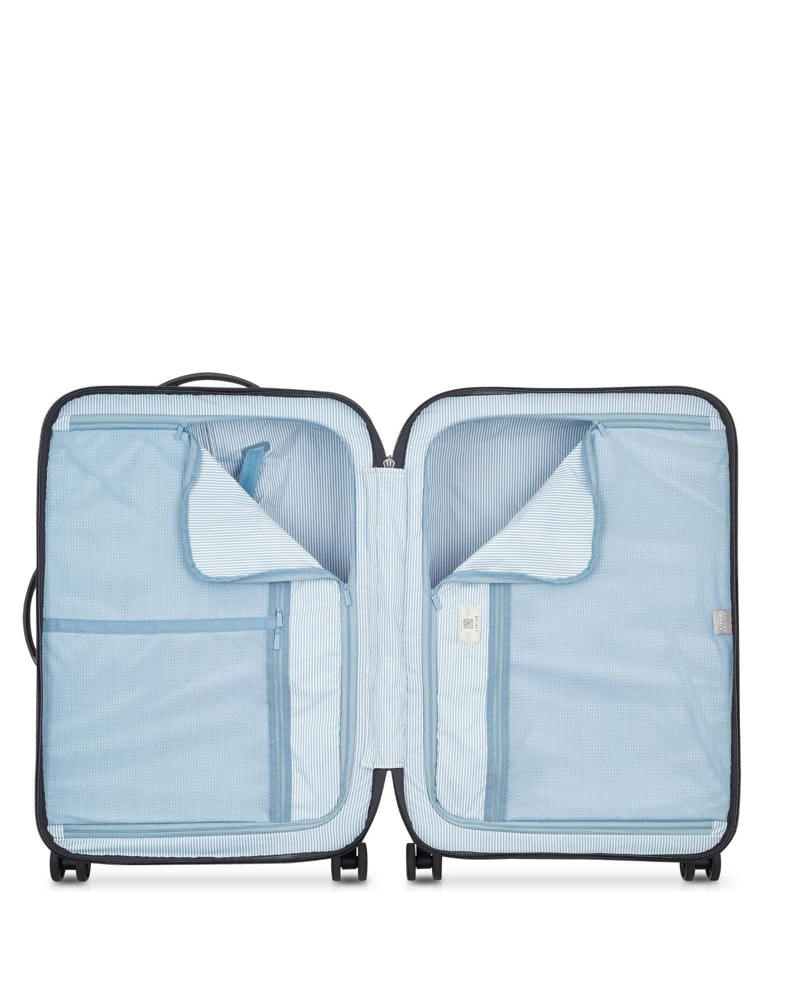 Delsey Turenne 2.0 Hardside Medium Spinner Suitcase - 70cm - Black Interior Image 5