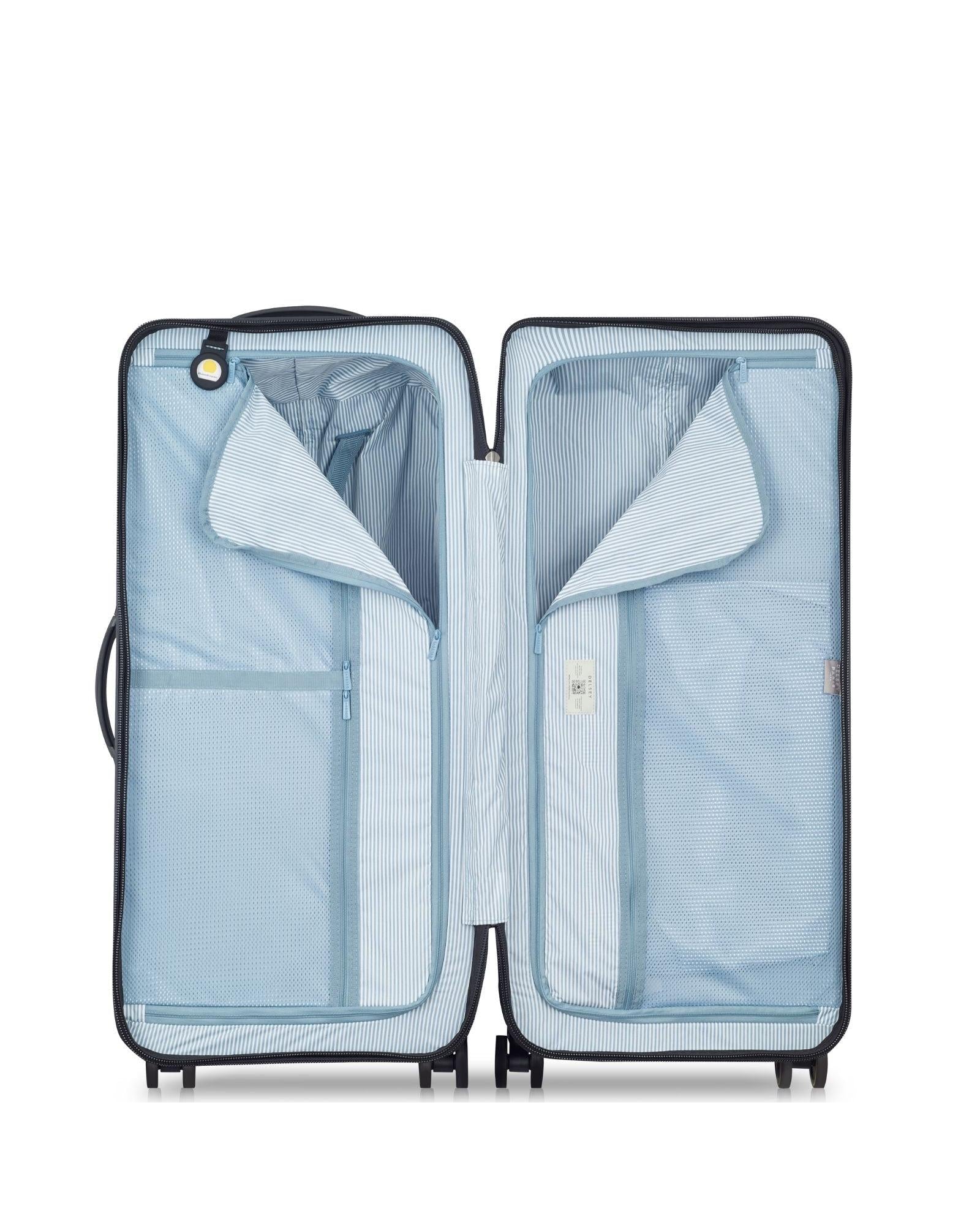 Delsey Turenne 2.0 Hardside Large Trunk Spinner Suitcase - 80cm - Black Interior Image 5