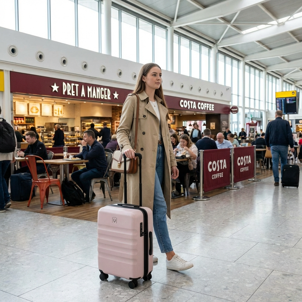 Antler Icon Stripe Expandable Hardside Carry-On Spinner Suitcase - 55cm - Moorland Pink Image 8