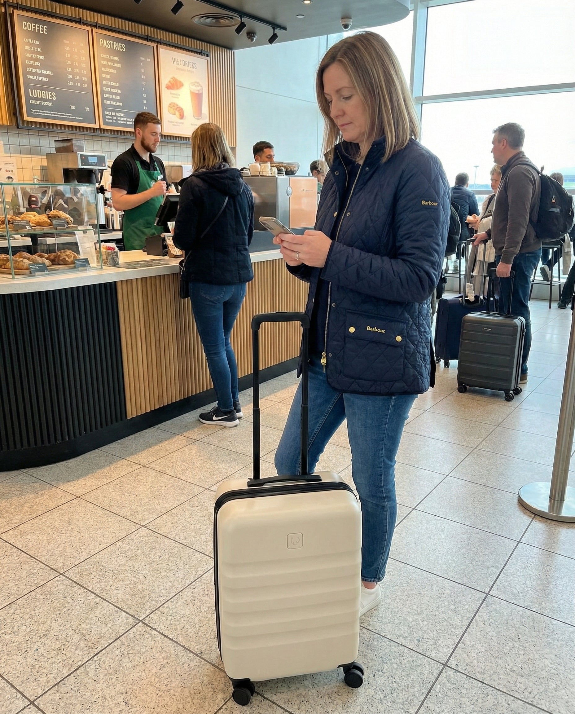 Antler Icon Stripe Expandable Hardside Carry-On Spinner Suitcase - 55cm - Taupe Image 7