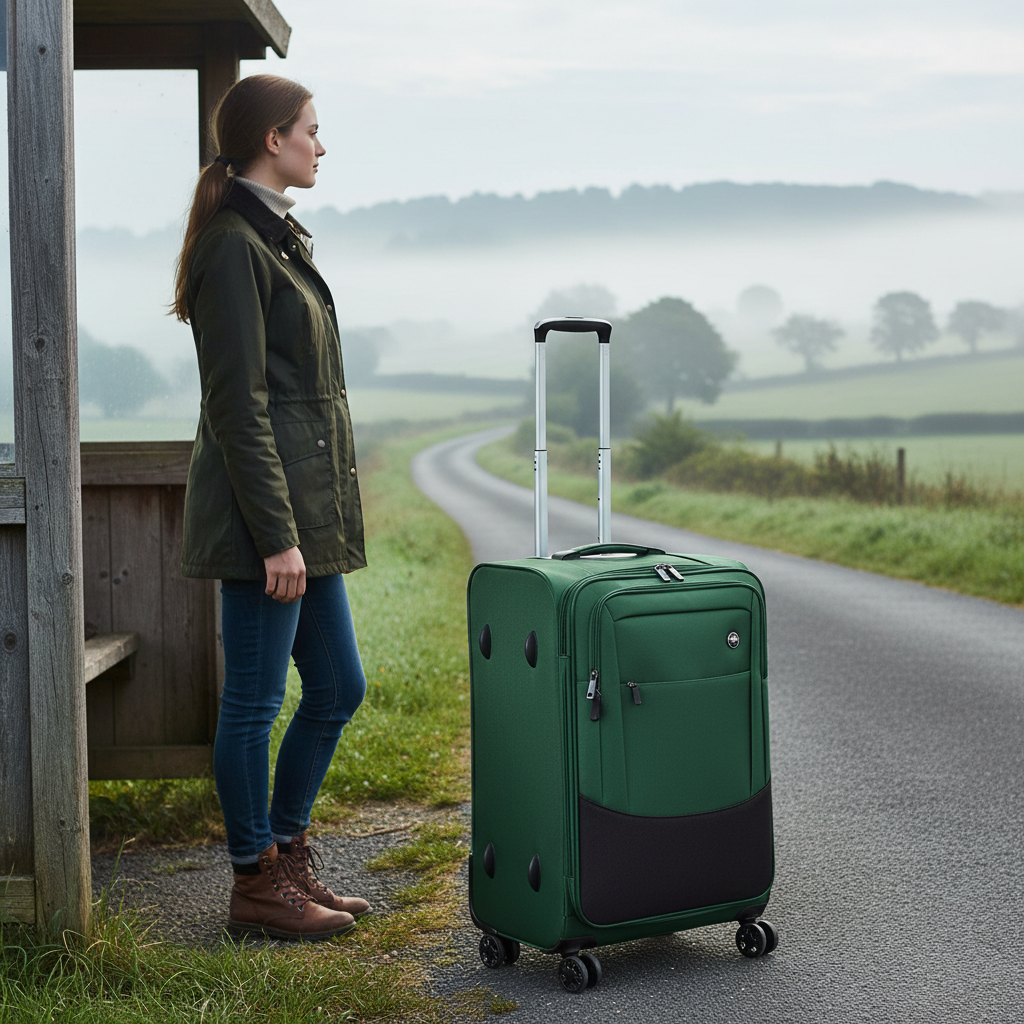 Antler Soft Stripe Expandable Softside 3-Piece Spinner Luggage Set - Green