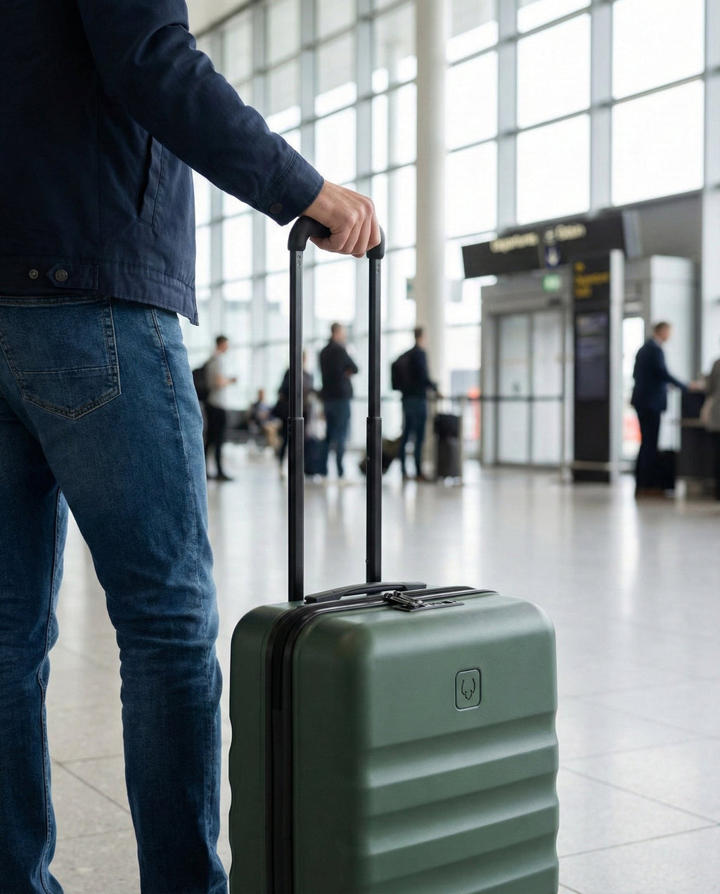 Antler Icon Stripe Expandable Hardside Carry-On Spinner Suitcase - 55cm - Green Image 7