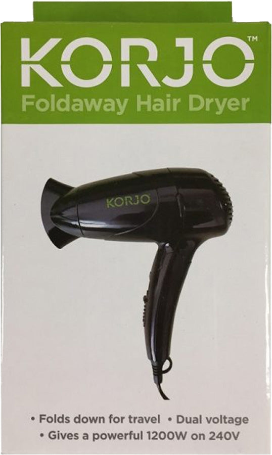 Korjo Dual Voltage Travel Hair Dryer