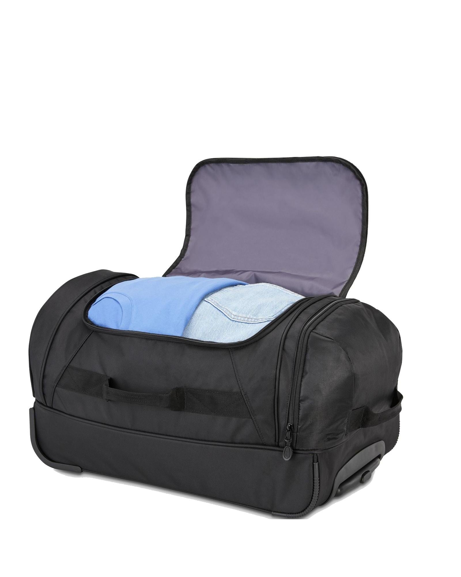 High Sierra Boxed Wheeled Duffle Bag - 55cm - Black Interior Image 5