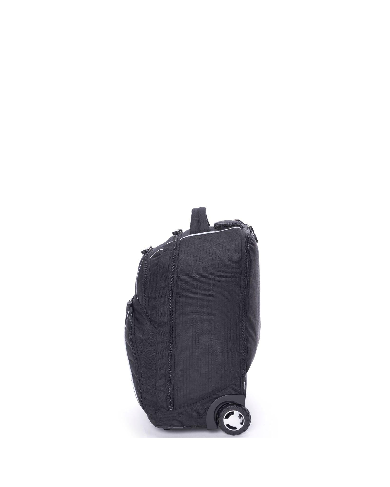 High Sierra Freewheel Wheeled Laptop Backpack - 17-Inch - Black Back Left Image 2