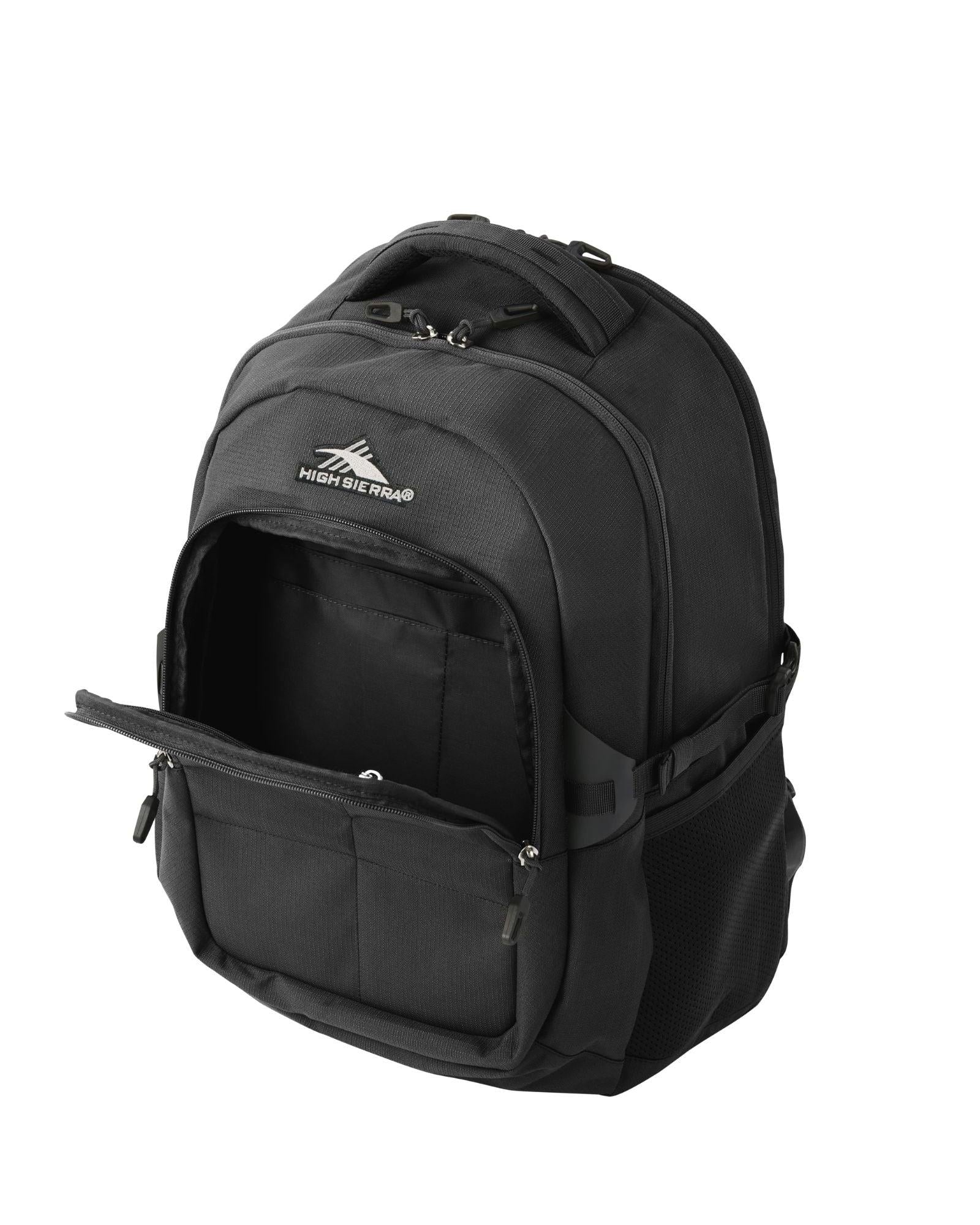 High Sierra Trooper Laptop Backpack - 17-Inch - Black Front Image 6