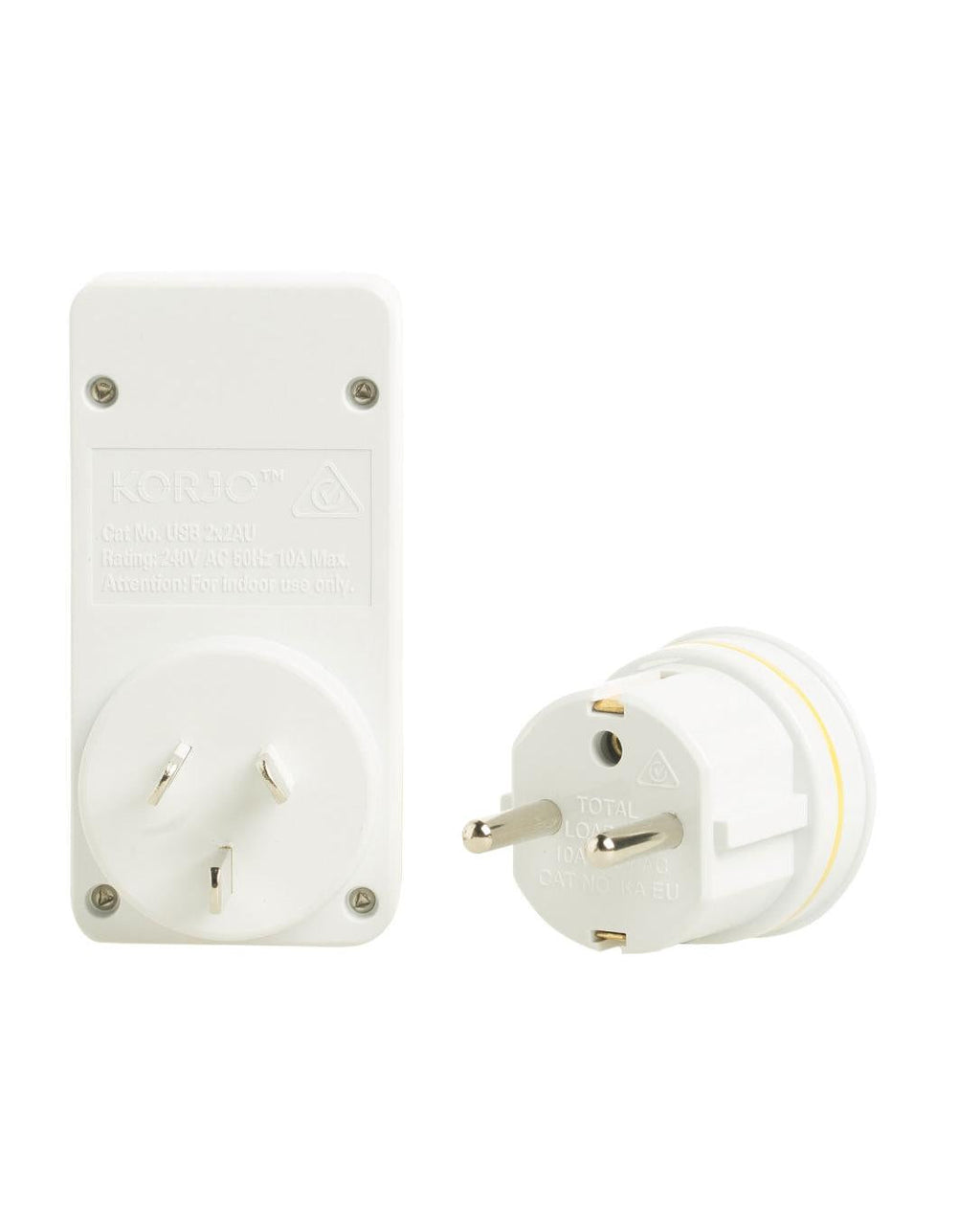 Korjo Travel Adaptor Plug with 2 x USB - Aus to Europe Image 4