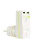 Korjo Travel Adaptor Plug with 2 x USB - Aus to Europe Image 1