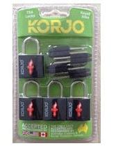 Korjo TSA Luggage Locks - 4-Pack - Assorted Colours Image 2