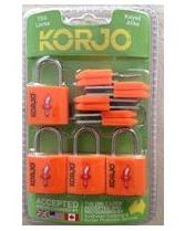 Korjo TSA Luggage Locks - 4-Pack - Assorted Colours Image 3