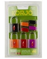 Korjo TSA Luggage Locks - 4-Pack - Assorted Colours Image 4