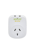 Korjo Travel Adaptor Plug with USB-C + USB-A - Aus to Europe Image 1