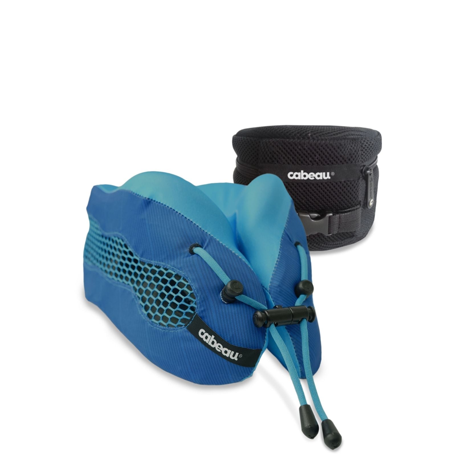 Cabeau Evolution Cool Travel Pillow with Earplugs - Blue