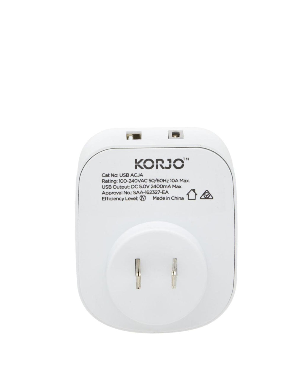 Korjo Travel Adaptor Plug with USB-C + USB-A - Aus to Japan Image 2