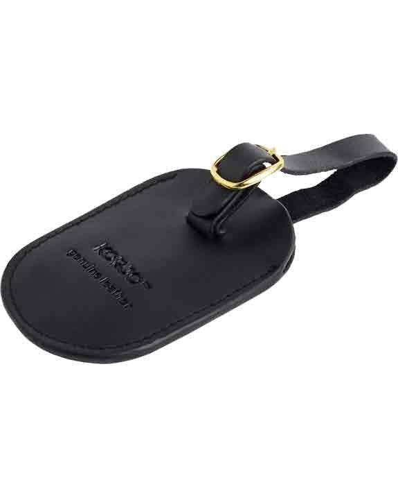 Korjo Leather Luggage Tags - 2-Pack - Black Image 1
