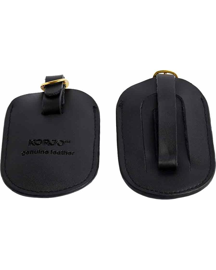 Korjo Leather Luggage Tags - 2-Pack - Black Image 2