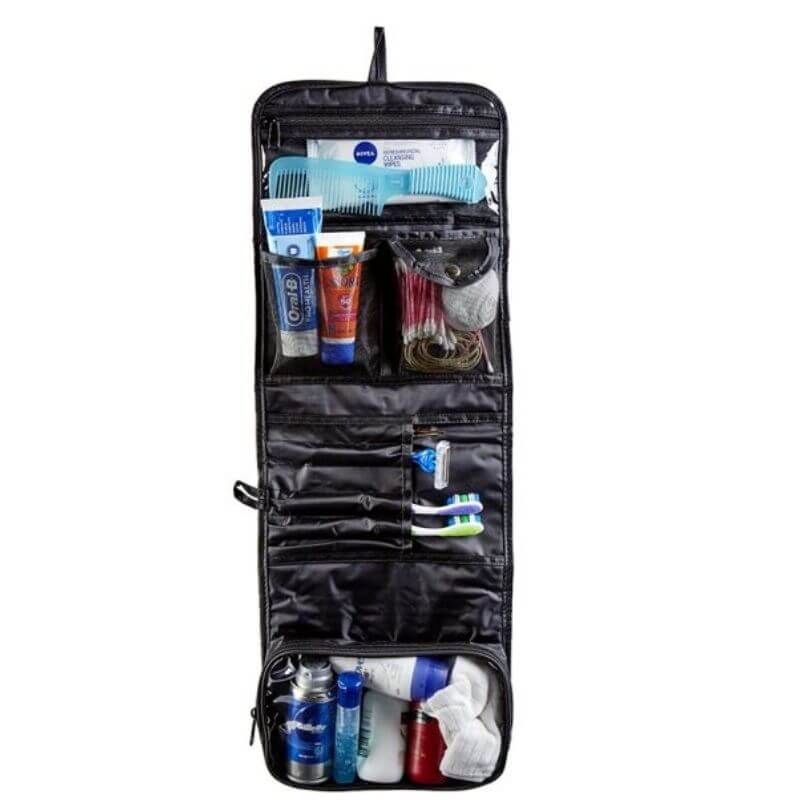Korjo Hanging Toiletry Bag - Black
