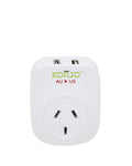 Korjo Travel Adaptor Plug with USB-C + USB-A - Aus to USA Image 1