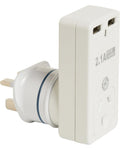 Korjo Travel Adaptor Plug with 2 x USB - Aus to UK Image 1