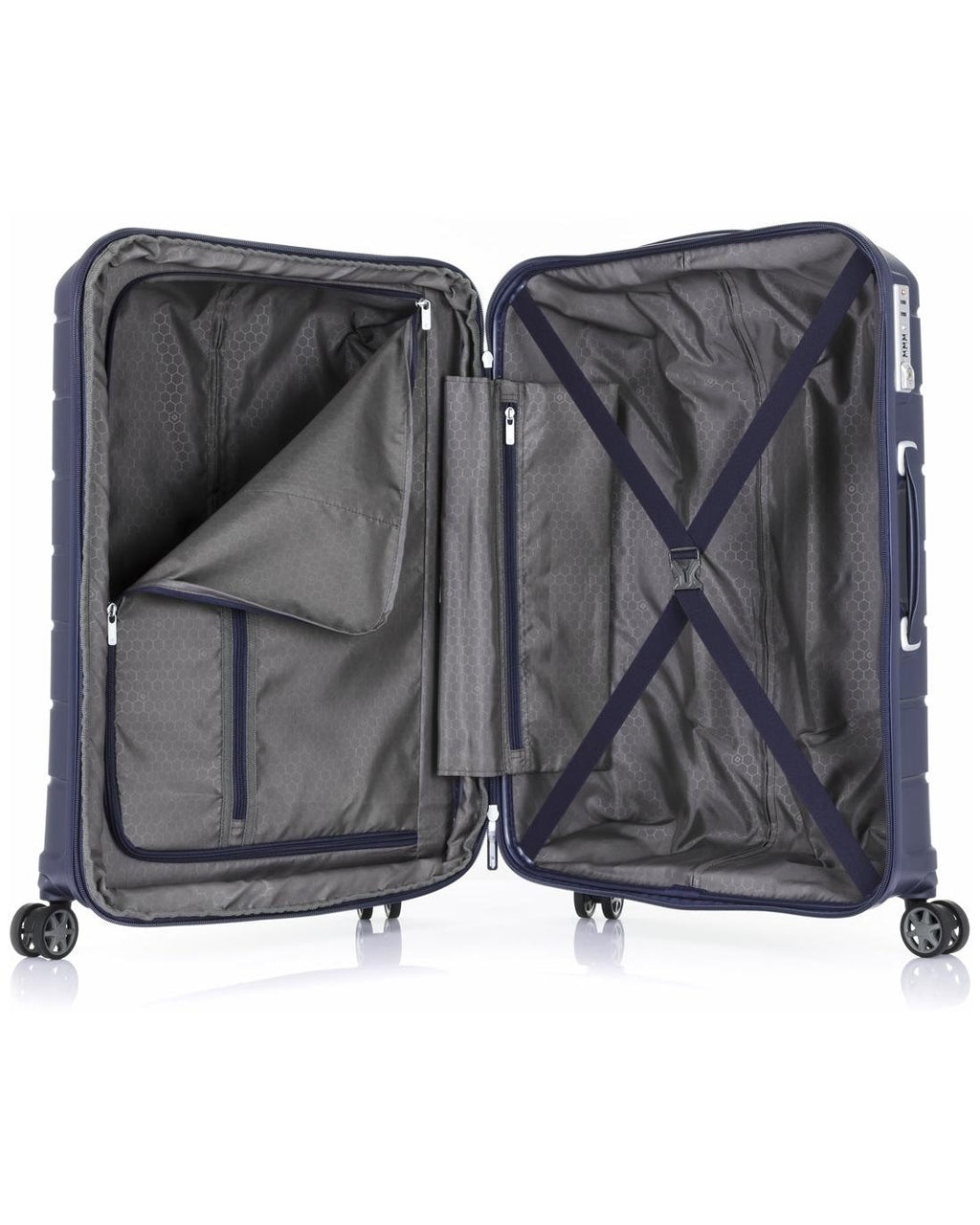 Samsonite Oc2lite Expandable Hardside 3-Piece Spinner Luggage Set - Navy Blue Interior Image 9