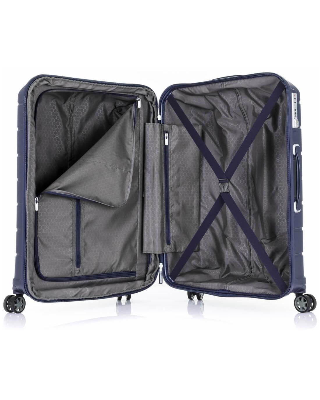 Samsonite Oc2lite Expandable Hardside Medium Spinner Suitcase - 75cm - Navy Blue Interior Image 4
