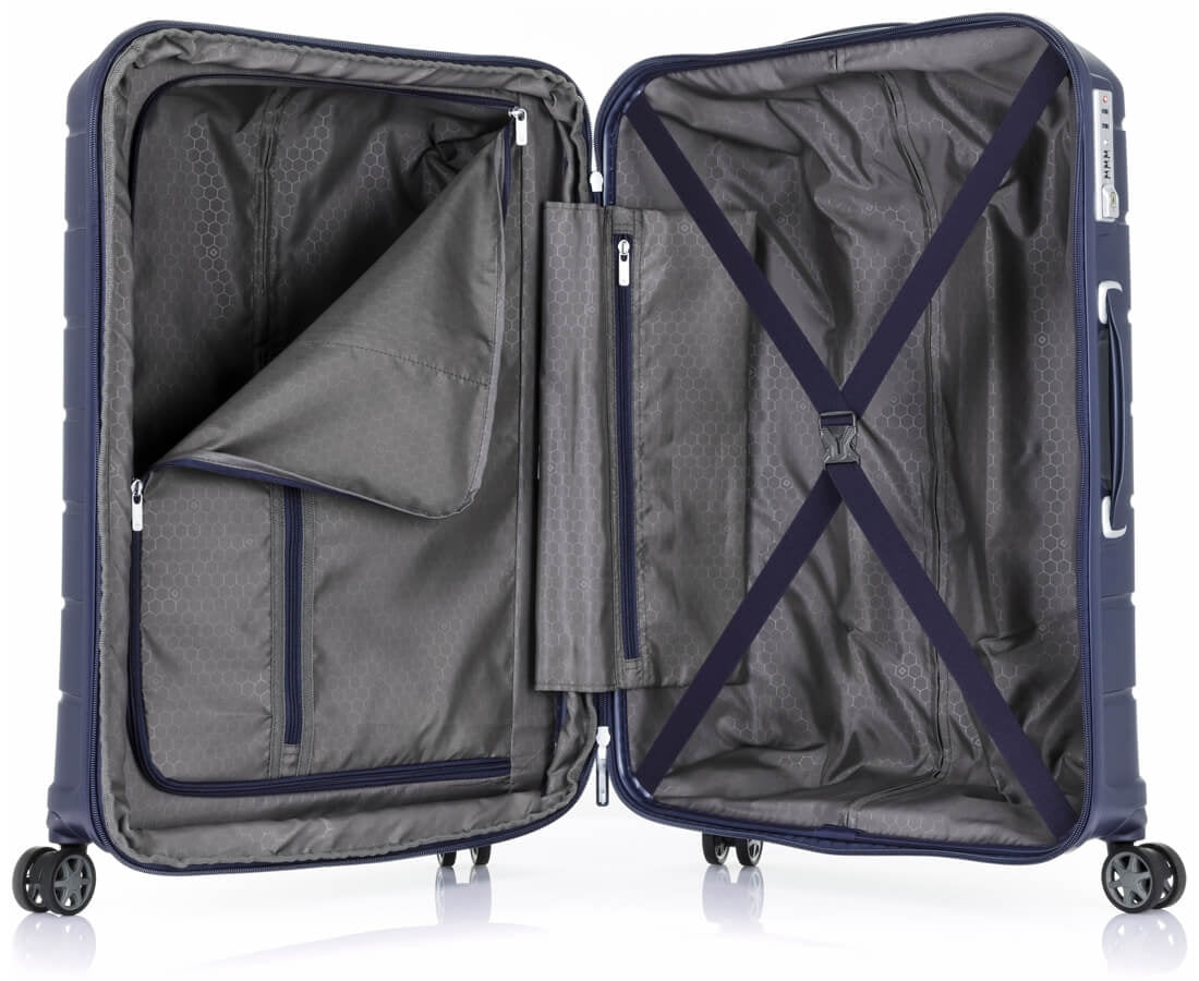 Samsonite Oc2lite Expandable Hardside Medium Spinner Suitcase - 75cm - Navy Blue