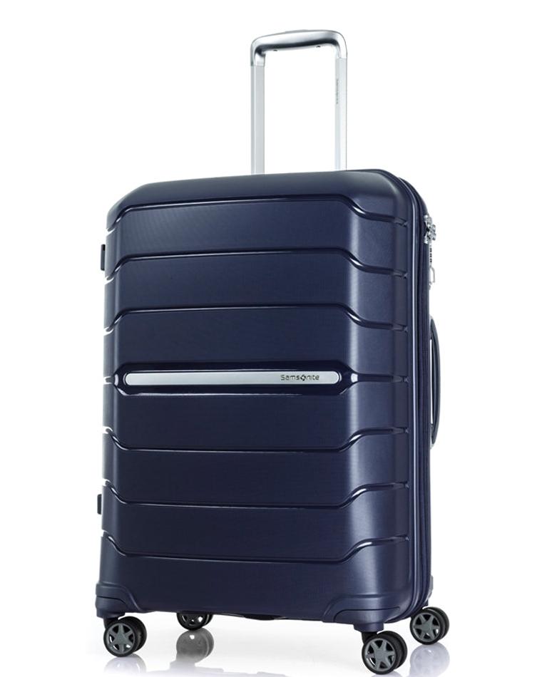 Samsonite Oc2lite Expandable Hardside Medium Spinner Suitcase - 75cm - Navy Blue Front Right Image 1
