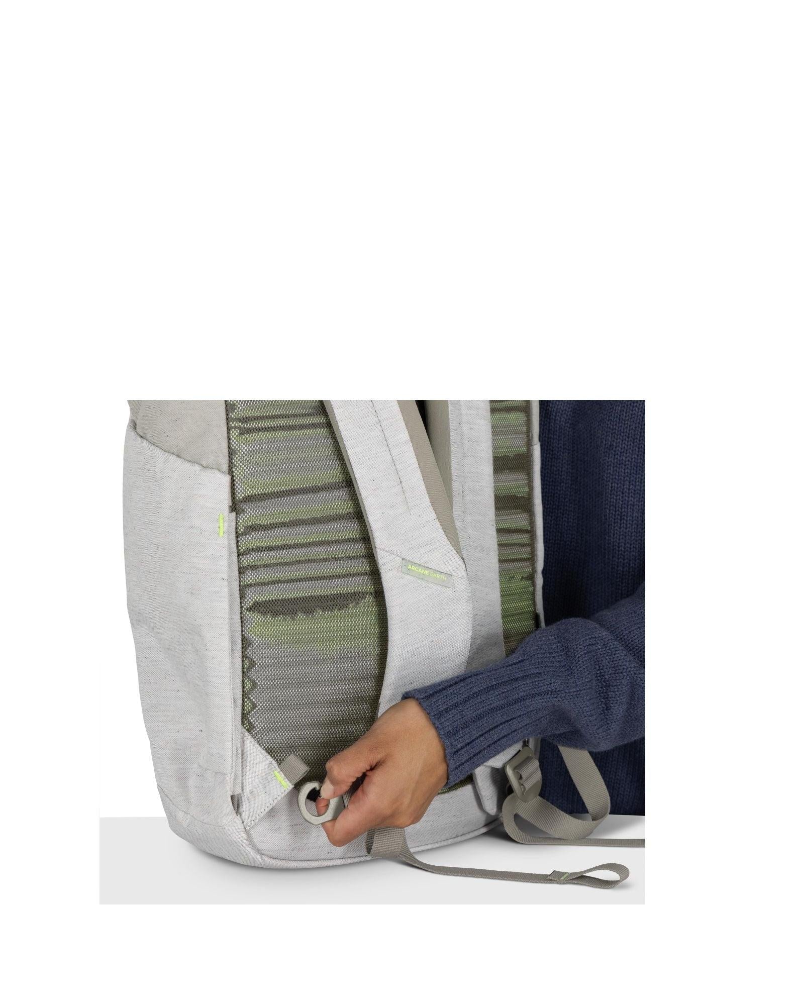 Osprey Arcane Earth Large Earth Roll Top Backpack 24L Grey Back Image 6