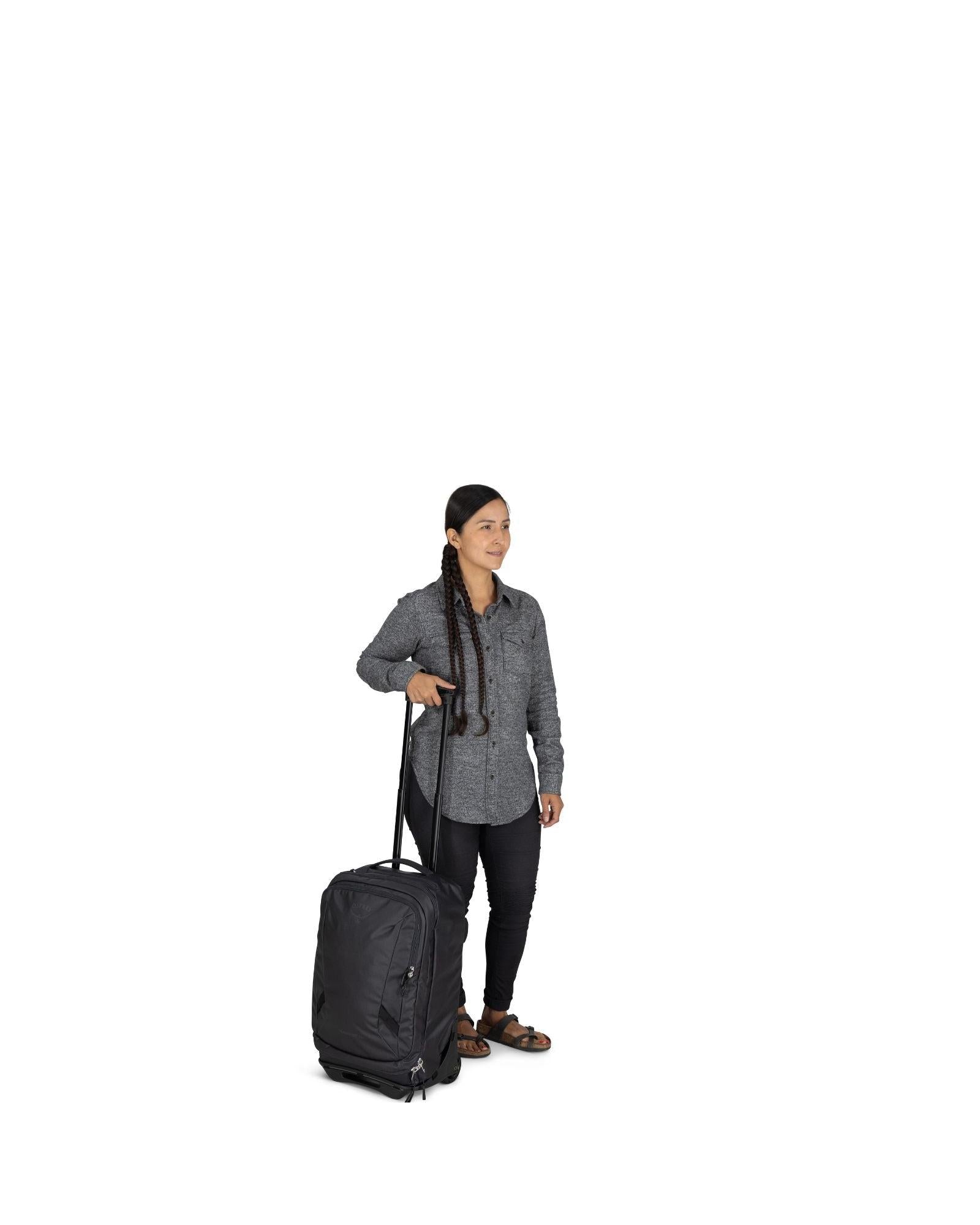 Osprey Transporter Wheeled Duffle Carry-On 38L Black Image 5