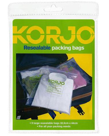 Korjo Resealable Packing Bags - 5-Piece Set Image 1