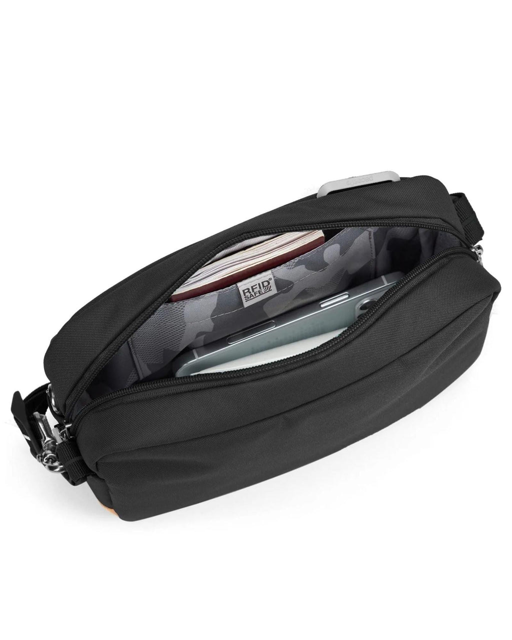 Pacsafe GO Anti-Theft Crossbody Bag - 2.5L - Jet Black Interior Image 6