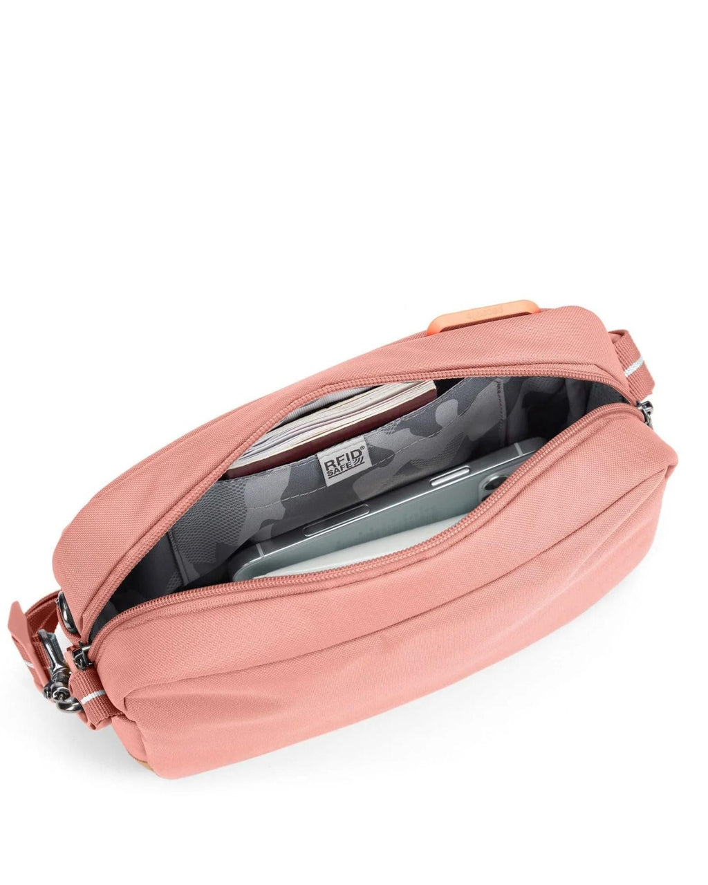 Pacsafe GO Anti-Theft Crossbody Bag - 2.5L - Rose Interior Image 7