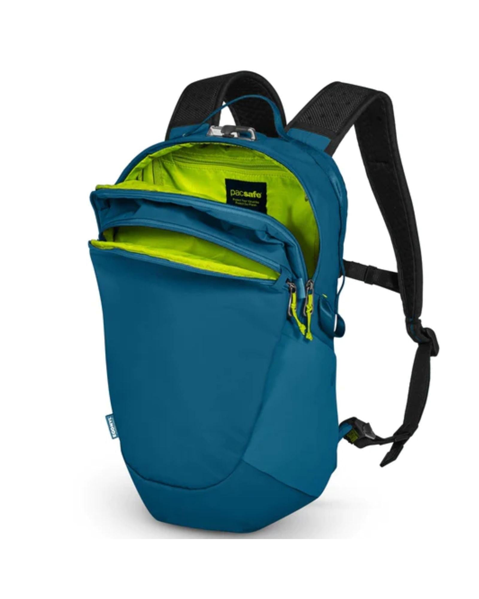 Pacsafe ECO Anti-Theft Backpack - 18L - Tidal Teal Back Image 4